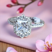 Златен пръстен от бяло злато