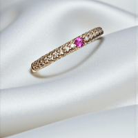 Златен пръстен с диаманти и рубин  I  Gioielli del Sole