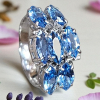 Златен пръстен с екзотичен Кварц