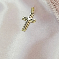Златен кръст от бяло и жълто злато
