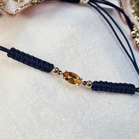 Гривна на конец с Цитрин и елементи от 18К златоGumon