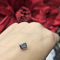 Колие на корда с природен Топаз London Blu  елементи от 18К злато Gumon