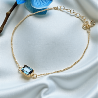 Златна гривна с Топаз London BluеGumon 18K