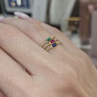 Златен пръстен с Изумруд 