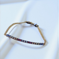 Златна гривнас цветни сапфири I Gioielli del Sole