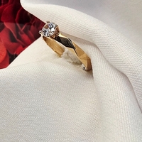 Златен пръстен от розово злато Геометрия на Нежността