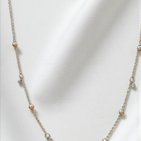 Златно колие сциркони