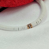 Еластична гривна с Керамика, 18К злато и Диаманти Gioia