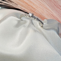 Златен пръстен от бяло злато Тиха Светлина