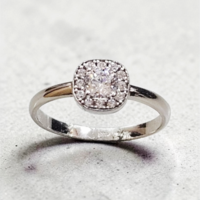 Златен пръстен с цирконии