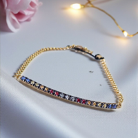 Златна гривнас цветни сапфири I Gioielli del Sole