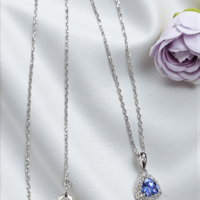 Златно  колие от 18К злато, танзанит и диаманти I Gioielli del Sole