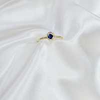 Златен пръстен със Сапфир и Диаманти I Gioielli del Sole