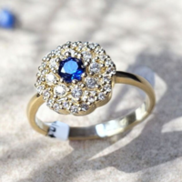 Златен пръстен „Blue Majesty“