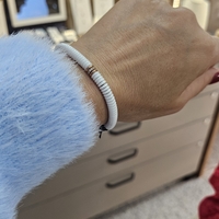 Еластична гривна с Керамика, 18К злато и Диаманти Gioia