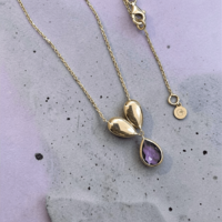 Дамски златен комплект с Аметист