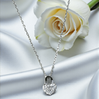 Златно  колие от 18К бяло злато и диаманти I Gioielli del Sole