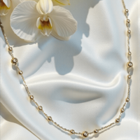 Златно колие със сфери