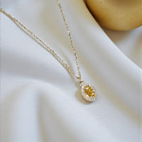 Златно колие с жълт циркон Luce d’Oro