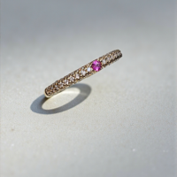 Златен пръстен с диаманти и рубин  I  Gioielli del Sole