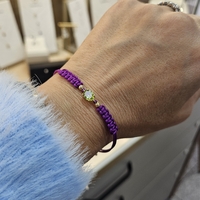 Гривна на конец с Перидот и елементи от 18К злато Gumon