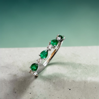 Златен пръстен Изумрудена Хармония I GIOIELLI DEL SOLE