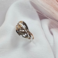 Златен пръстен от бяло и розово злато „Eterna Duo“