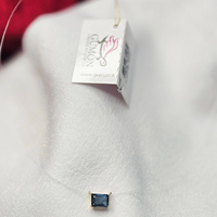 Колие на корда с природен Топаз London Blu  елементи от 18К злато Gumon