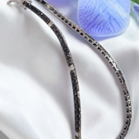 Тенис гривна с черни и бели диаманти I Gioielli del Sole