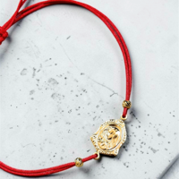 Гривна с Богородица от жълто злато