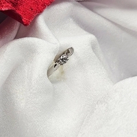 Златен пръстен от бяло злато с ДиамантНежен Обет