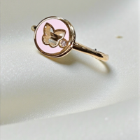 Златен пръстен с брилянтче Lusy