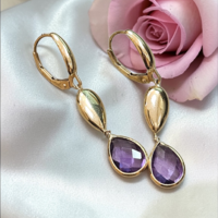 Дамски златен комплект с Аметист