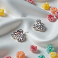 Сребърни обеци Мики Маус Disney