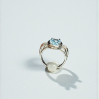 Златен пръстенс Аквамарин