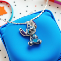Сребърно колие Disney Stitch