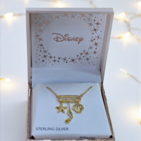 Сребърно колие с позлата Disney
