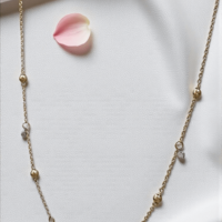 Златно колие сциркони