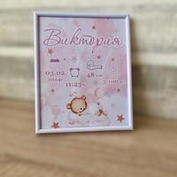 Бебешка визитка в рамка - Ирина