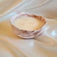 Луксозен керамичен комплект “Marble Bloom Duo” – ръчно изработени ароматни свещи