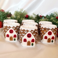 Коледна свещ „Зимна Къщичка“ - ръчно изработена, ароматна, уютна