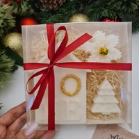 Подаръчен коледен комплект “Holiday Home Set” – къщичка, снежинка и елхичка | 250гр ръчна изработка