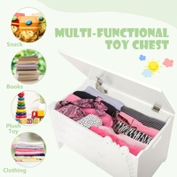 Дървена кутия за играчки и пейка 2в1, Costway