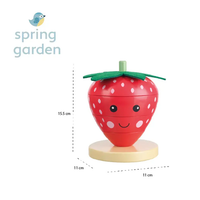 Дървена играчка за подреждане Ягода - Spring Garden