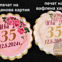 Бисквитка с принт Рожден ден 2