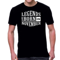 Черна мъжка тениска FOTL - Legends are born in November