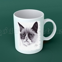 Бяла керамична чаша - Grumpy Cat 44