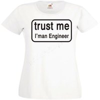 Черна мъжка тениска - Trust me, I'm an Engineer!