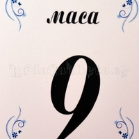 Табелка за маса № 55