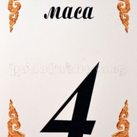 Табелка за маса № 51